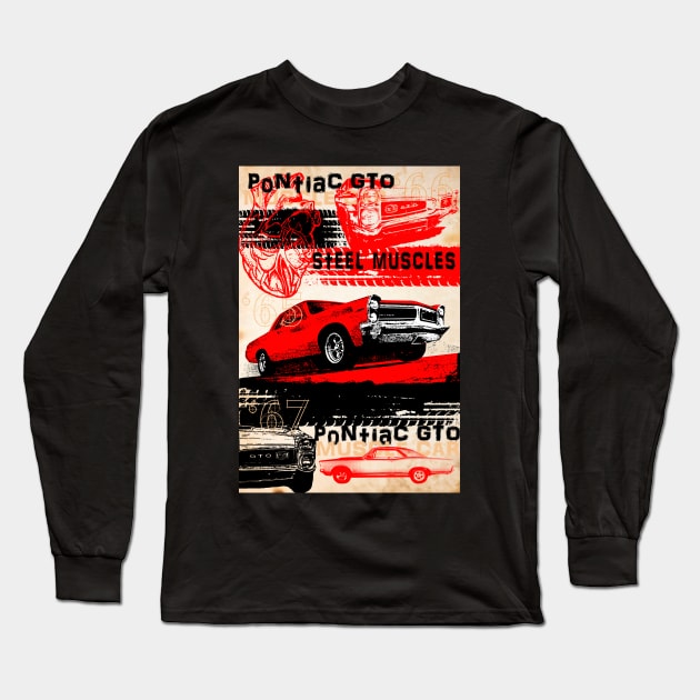 Muscle car pontiac GTO  - Born to run Long Sleeve T-Shirt by ploxd